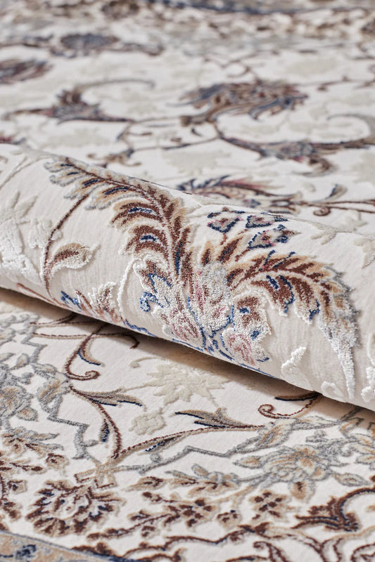 Noble Palace Madalyon Halı - Lacivert Krem - 2116L