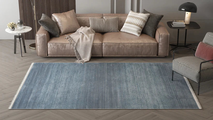 Gri-Gece Yarısı Lacivert Halı - M497M