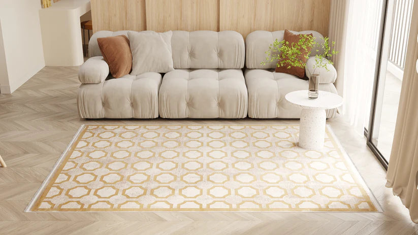 Geometrik Aşağı Orta Yüzyıl Modern Halı - M534B