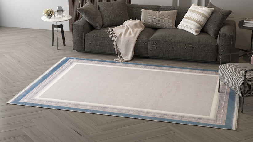 Radiant Edges Kenarlı Halı - Safir - M542I