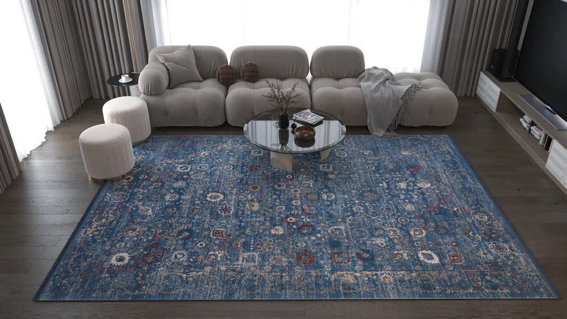 Minyatür Elegance Uşak Halısı - Lacivert - 2084E