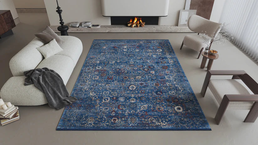 Minyatür Elegance Uşak Halısı - Lacivert - 2084E