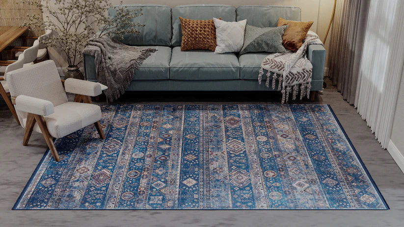 Bohemian Tracery Halı - Mavi - 2221B