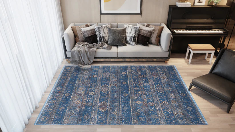 Bohemian Tracery Halı - Mavi - 2221B