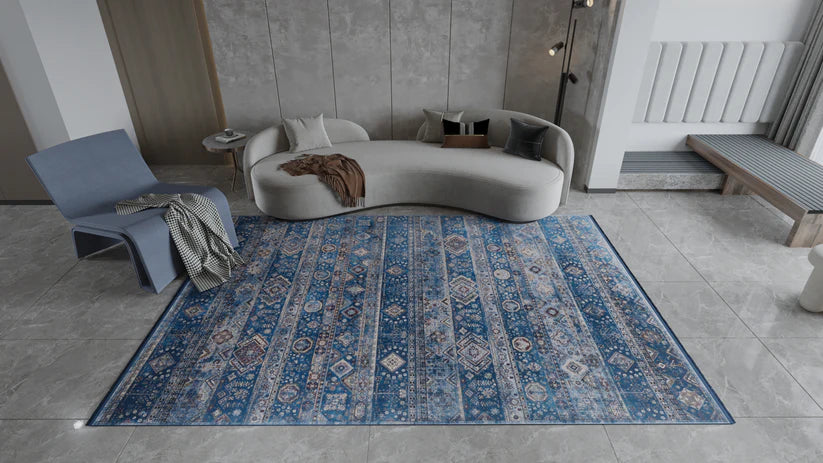 Bohemian Tracery Halı - Mavi - 2221B