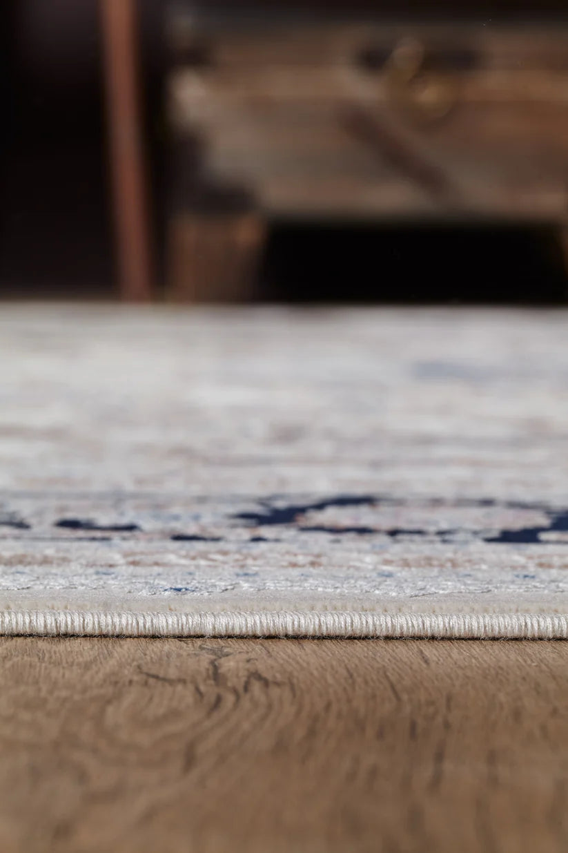 Noble Palace Madalyon Halı - Lacivert Krem - 2116L