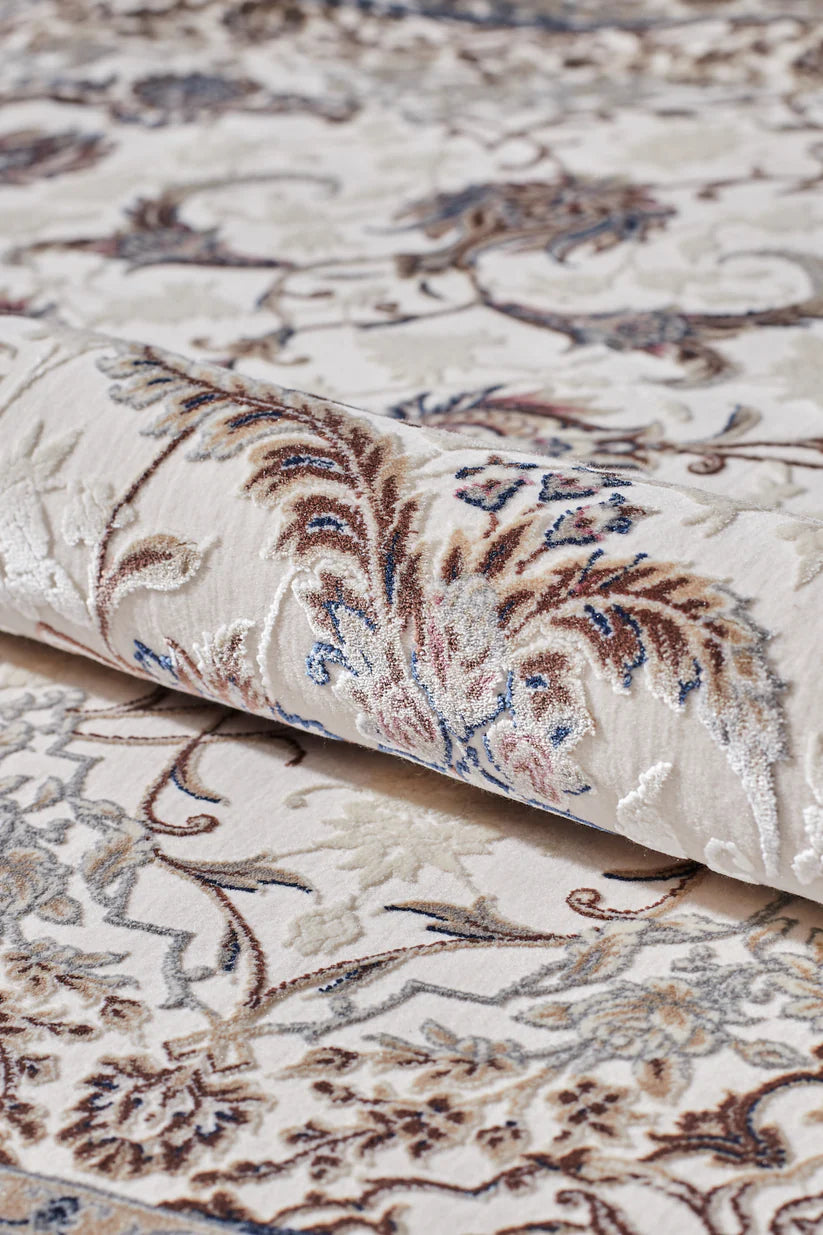 Noble Palace Madalyon Halı - Lacivert Krem - 2116L